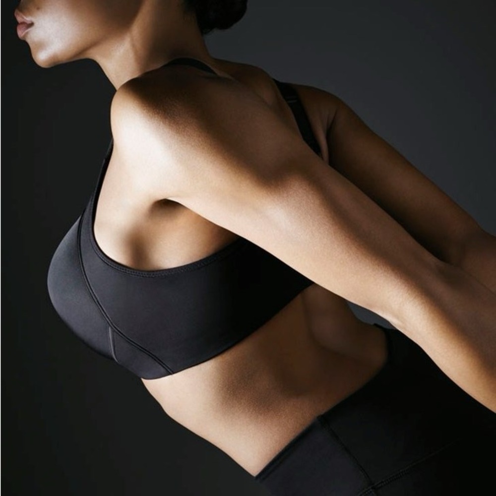 Nike Pro Hero 360 Support Sports Bra - Black/Green - Picture 10 of 12